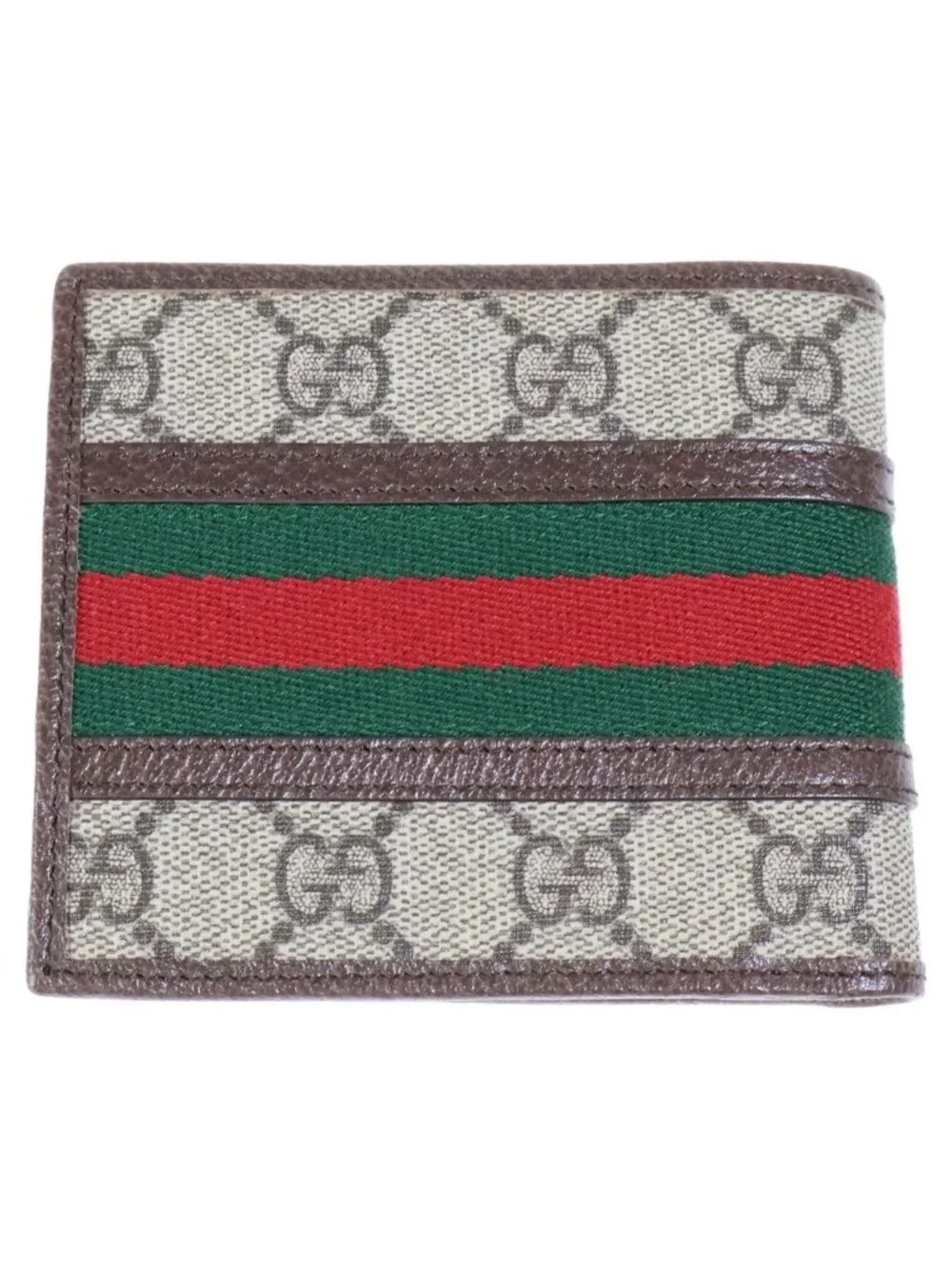 Gucci GG Supreme Ophidia Bifold Wallet Brown Beige